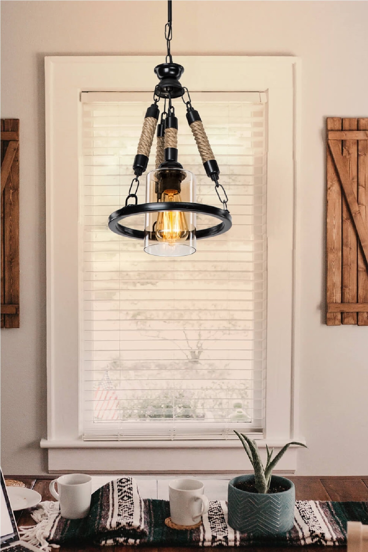 1-Light Pendant/Hanging Lamp